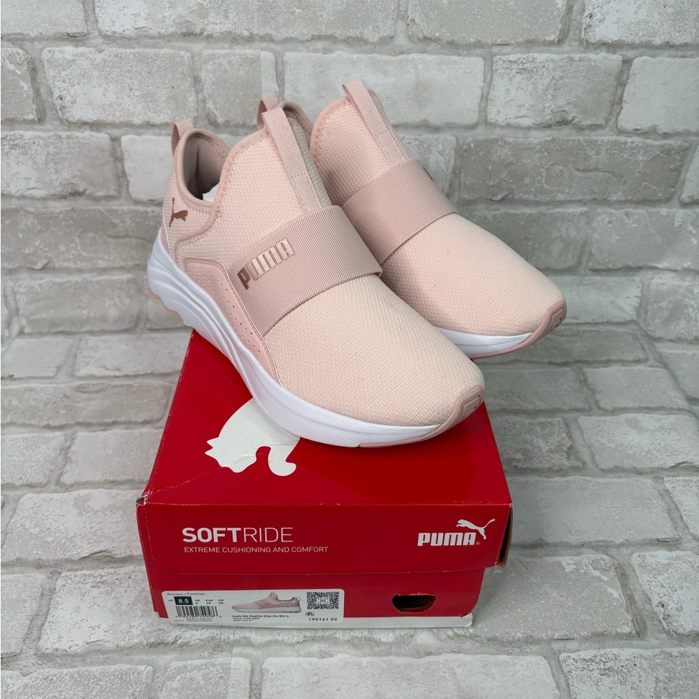 NIM Puma Softride Sophia Slip On Sneaker Pink/White